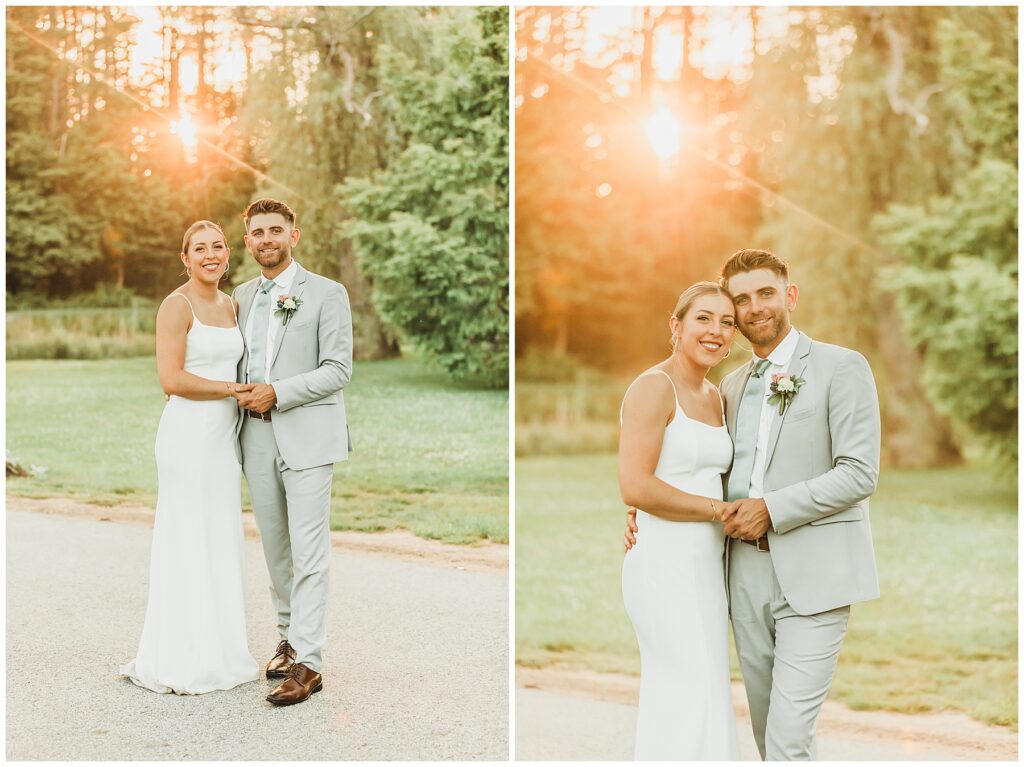 Sunset Wedding Portraits Lincoln, MA Pierce House