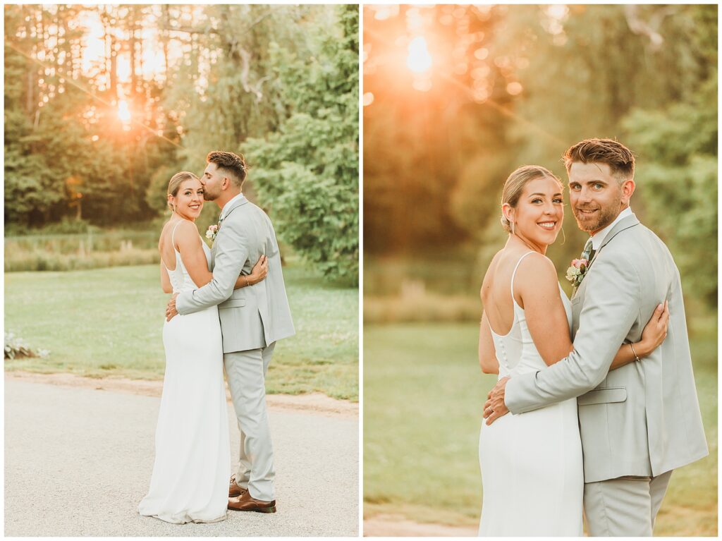 Sunset Wedding Portraits Lincoln, MA Pierce House