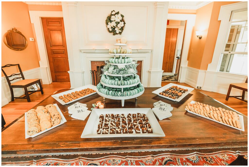 Dessert Table at Pierce House Wedding