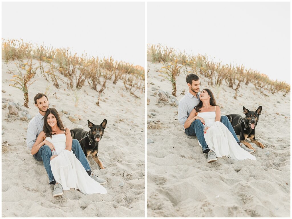 Engagement photos with dog
