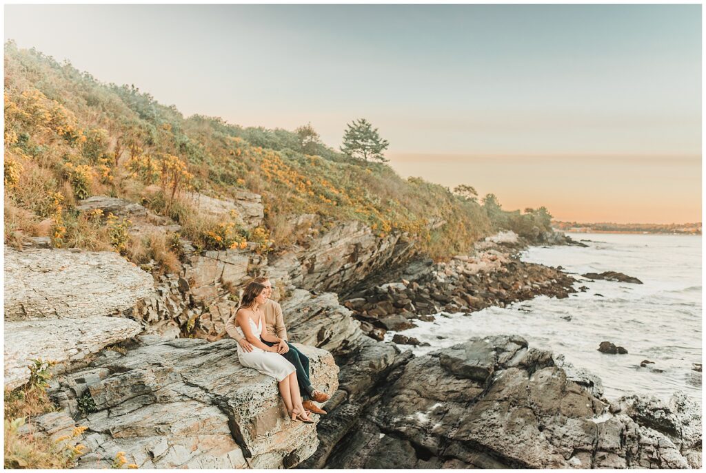 Cliff Walk Newport RI Engagement Session