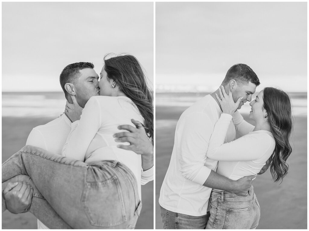 York Long Sands Beach Candid Engagement Session